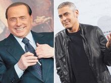 Джордж Клуни и Силвио Берлускони